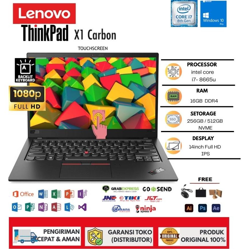 Laptop Touchscreen Lenovo X1 Carbon 7th Core i7 GEN 8 RAM 16GB/1TB FULLSET