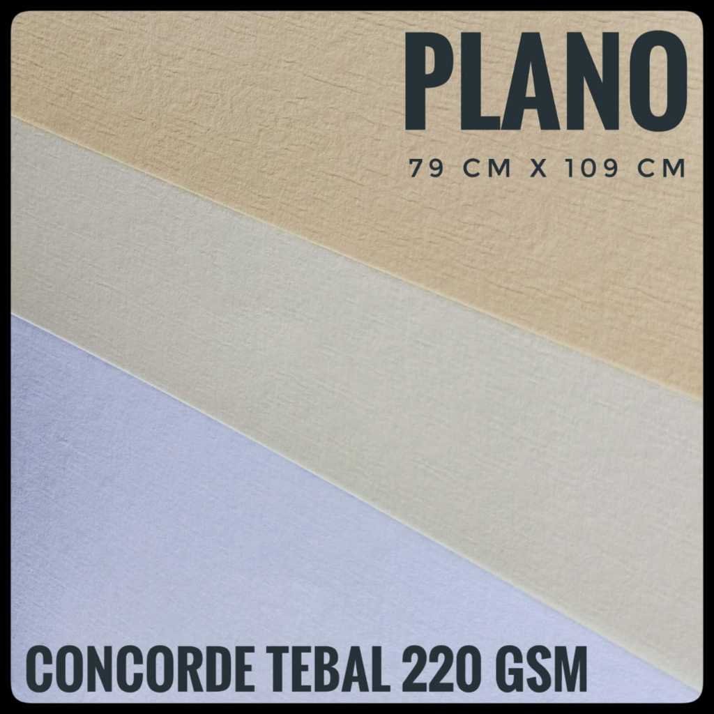 Kertas Concorde Tebal 220 Gsm ukuran Plano 79 cm x 109 cm