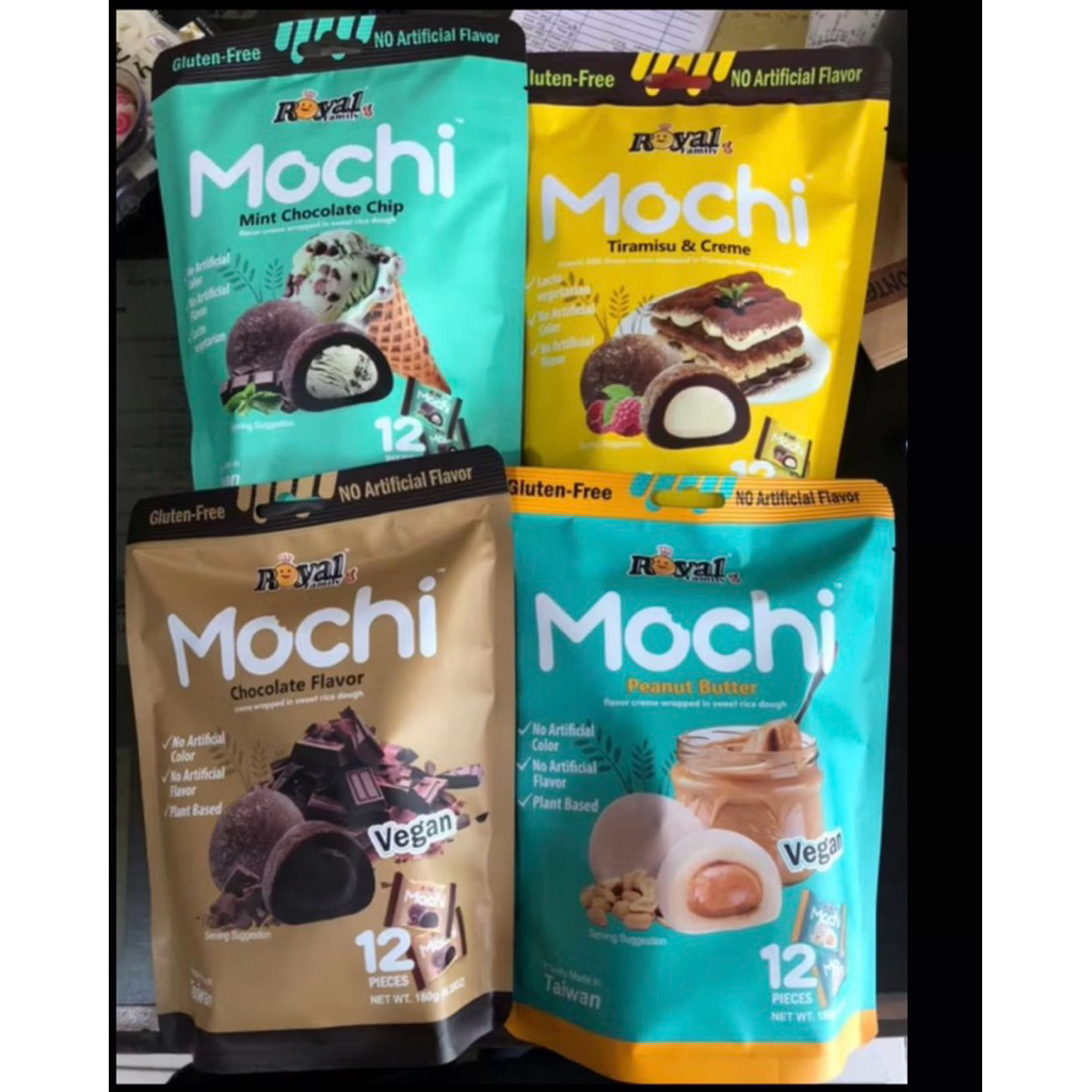 

Royal Family Mochi Peanut Butter/ Choco/ Mint Choco/ Tiramisu&Creme