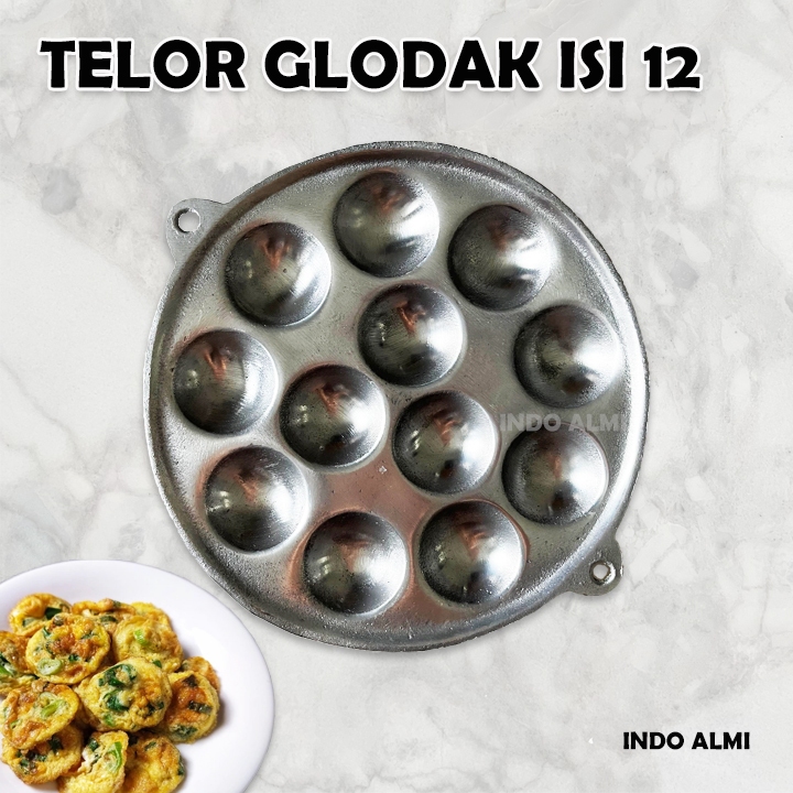Cetakan Telor Glodak Isi 12 Aluminium Telur Goreng Pentol Telor Kue Cubit Telur Congkel