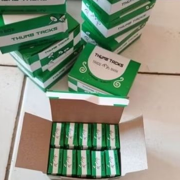 

Paku Payung BOSSCO / BOSSCO Thumb Tacks / BOSSCO Pines 1 Box isi 10 Packs(250 Pcs)