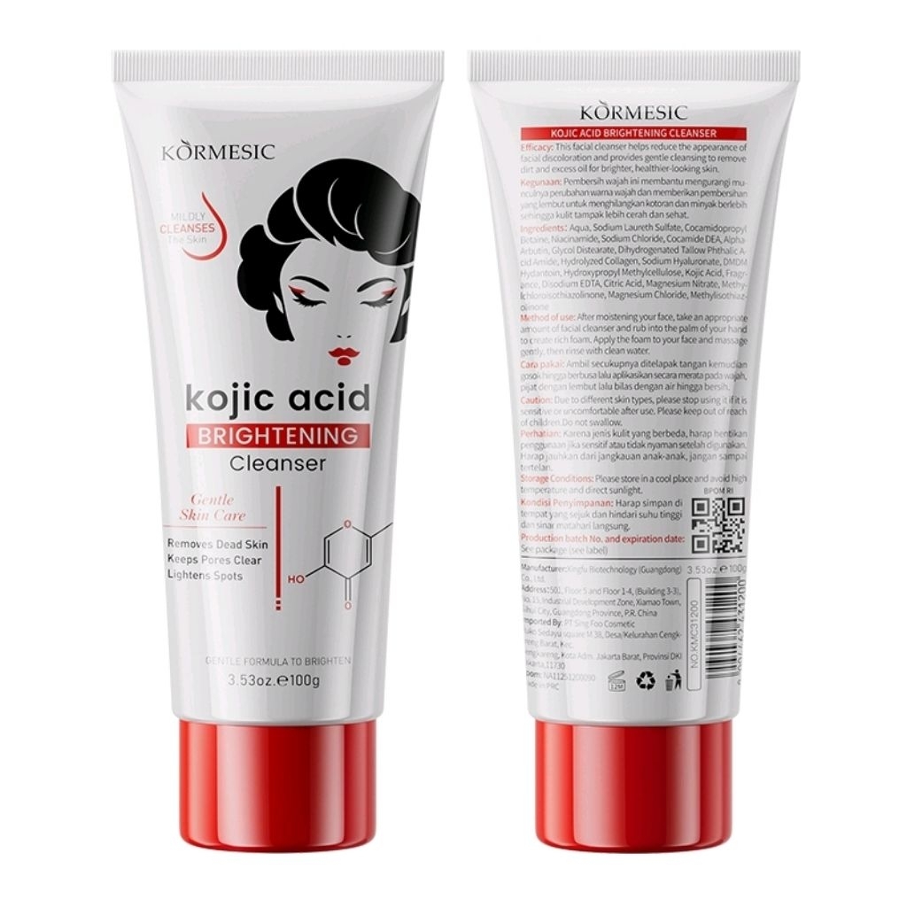 KORMESIC KOJIC ACID BRIGHTENING CLEANSER KOJIC ACID PENCERAH WAJAH