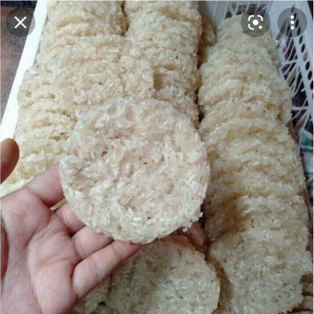 

rengginang bawang putih, ketan hitam, ketan merah