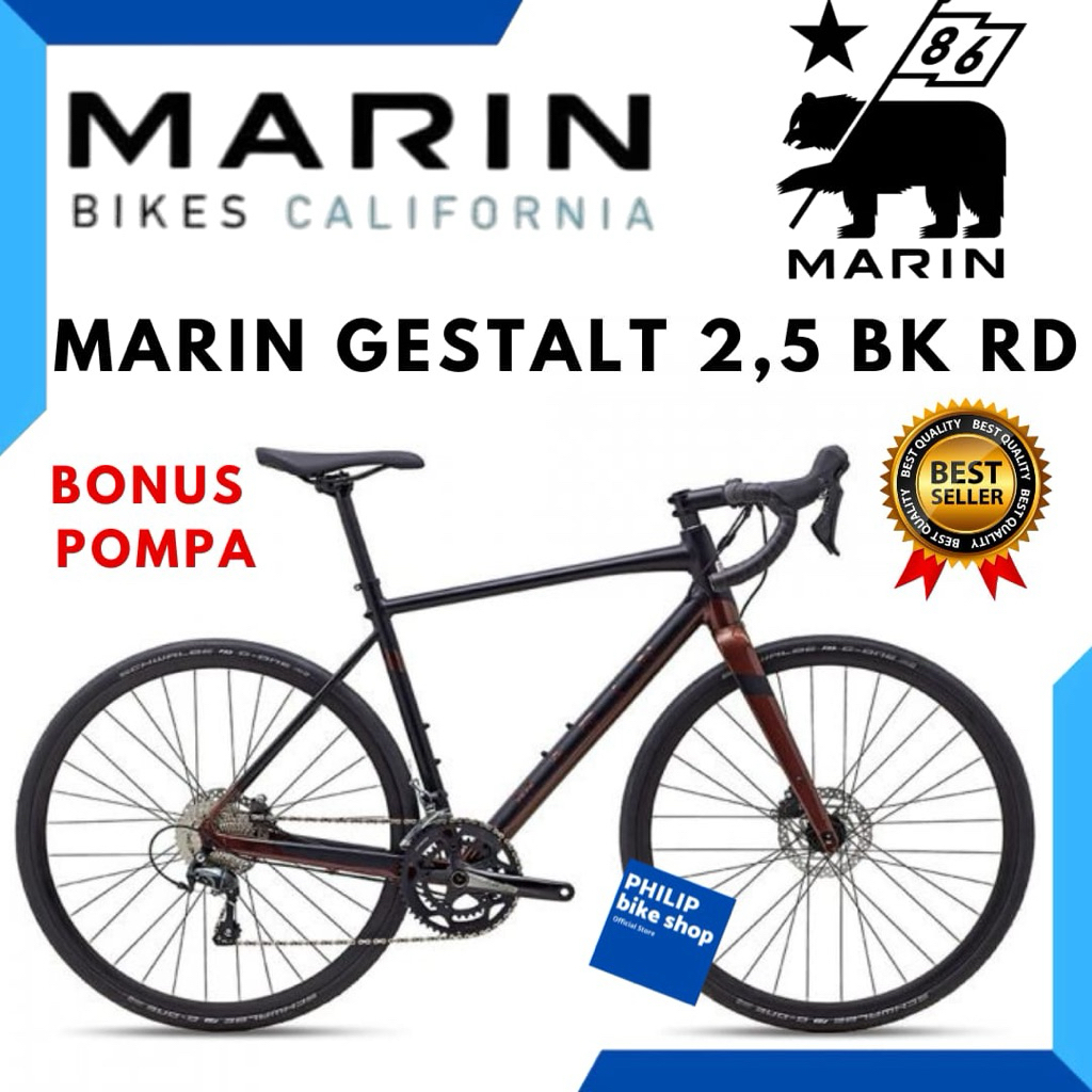 Sepeda Gavril 700c Marin Gestalt 2,5 Black Red New