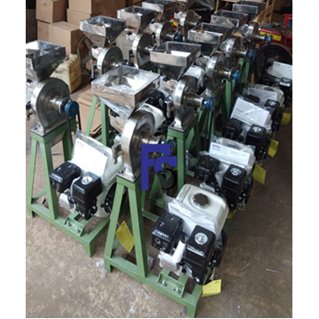 Mesin Penepung Singkong Disk mill FFC 15 Stainless Steel Penggerak Mesin Bensin (5,5 HP) Honda