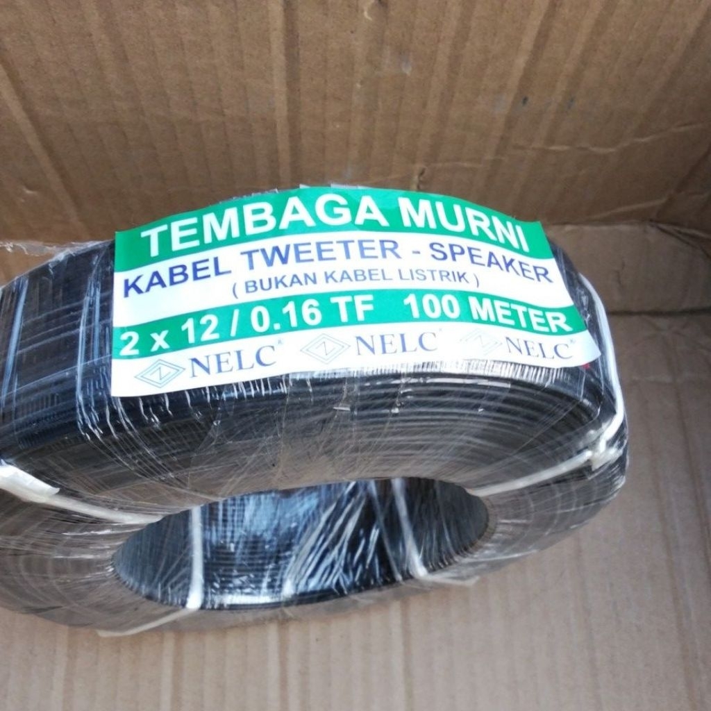 Kabel tweter ,kabel speker 2x12 merk Nelc (HARGA PER-MRTER)