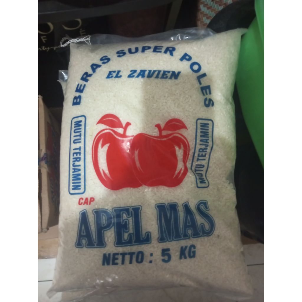 

beras cap apel Punel poll murah kemasan 5 kg