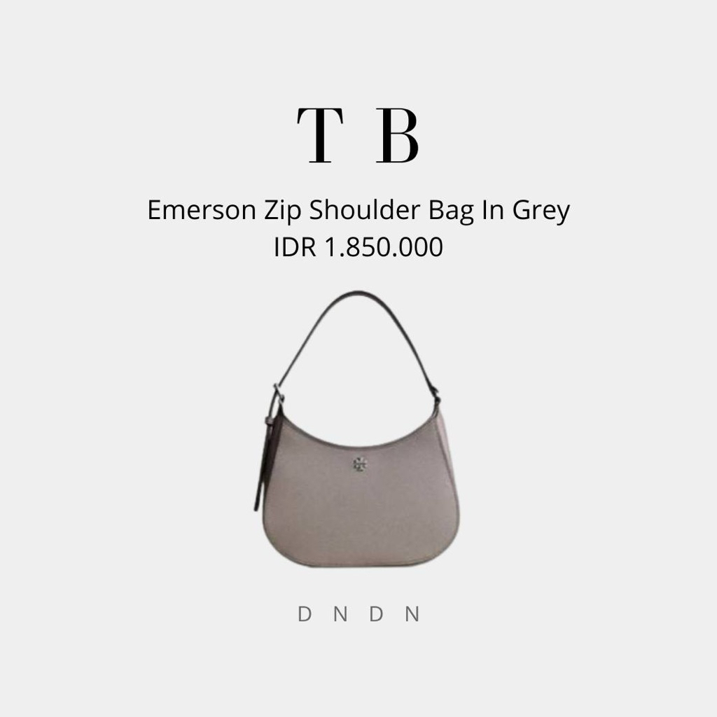 Emerson Zip Shoulder Bag In Grey