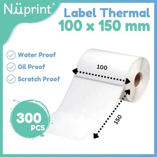 

NUPRINT Label Thermal 100 X 150 mm isi 300 pcs