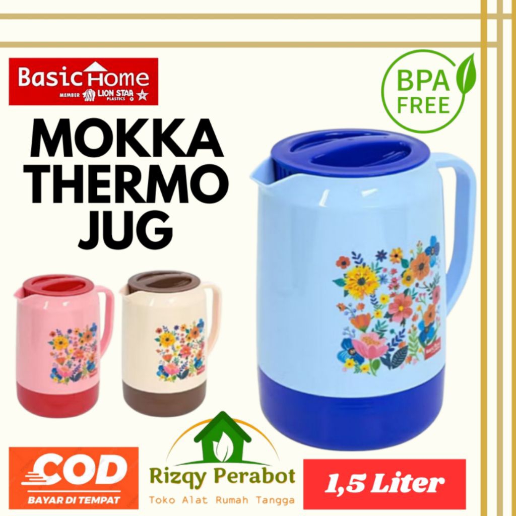 Teko Panas Dingin Lion Star 1,5 Liter/ Mokka Thermo Jug Basic Home Lion Star / Teko Panas Dingin Mot