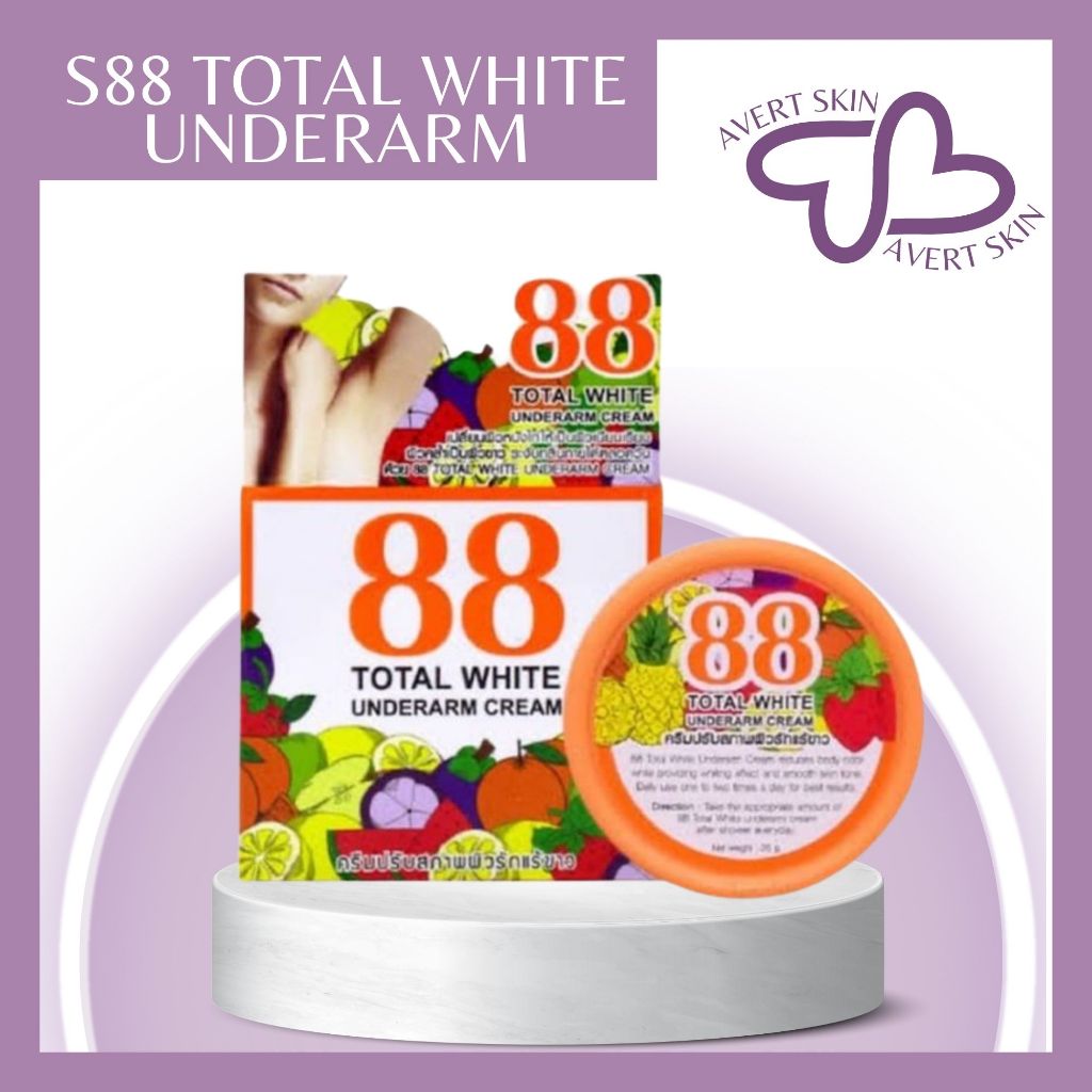 S88 TOTAL WHITE UNDERARM CREAM 35gr/CREAM KETIAK ORIGINAL/S88 UNDERARM | ORIGINAL | S88 TOTAL WHITE 