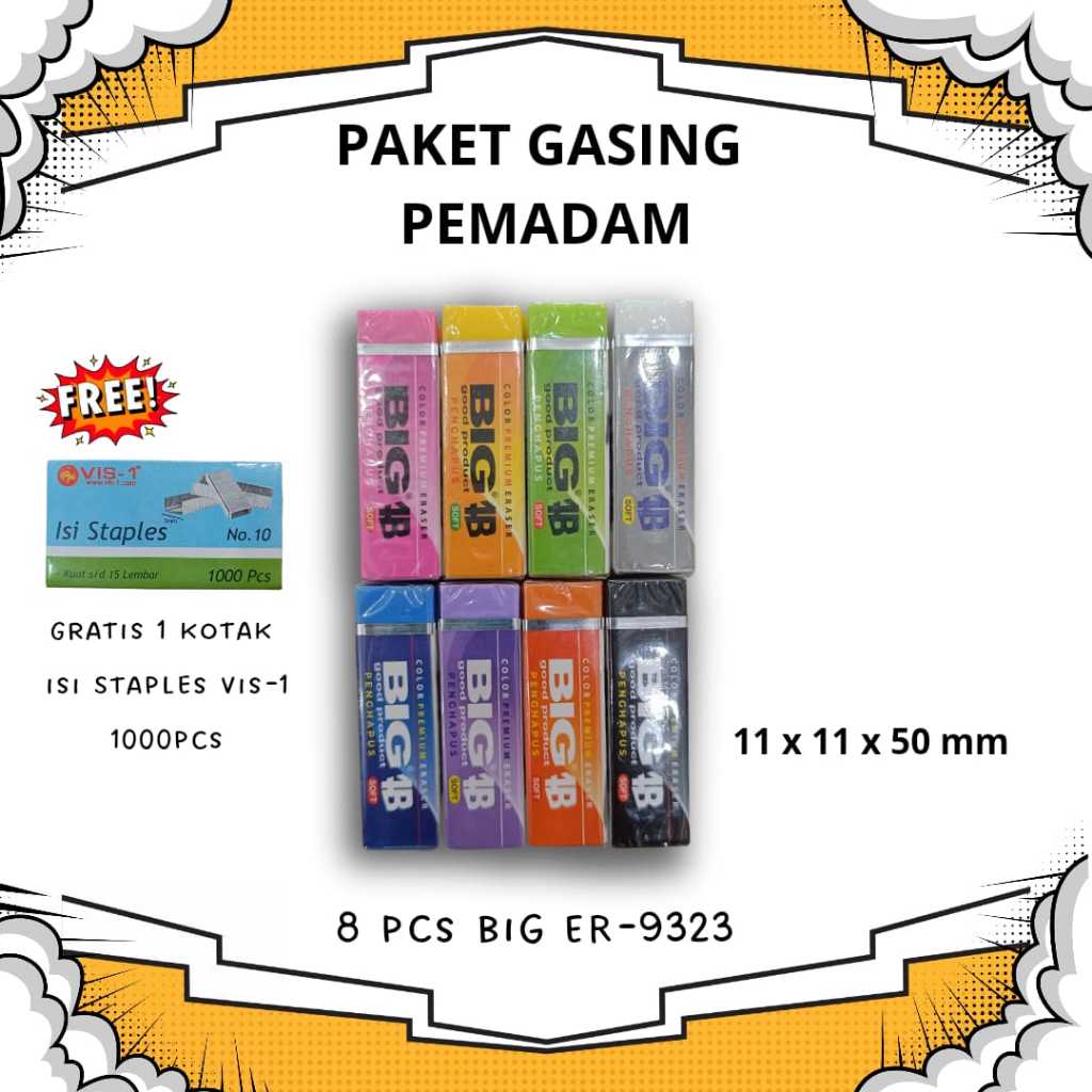 

paket gasing pemadam big er-9323 free isi staples 1box isi 1000pcs