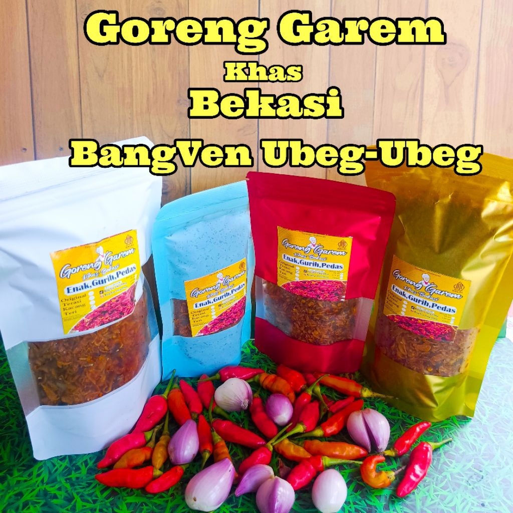 

Termurah dan Terbanyak.. Goreng Garem Asli Turun Temurun 50gr dan 120gr pedasnya Di Jamiin Hooott...