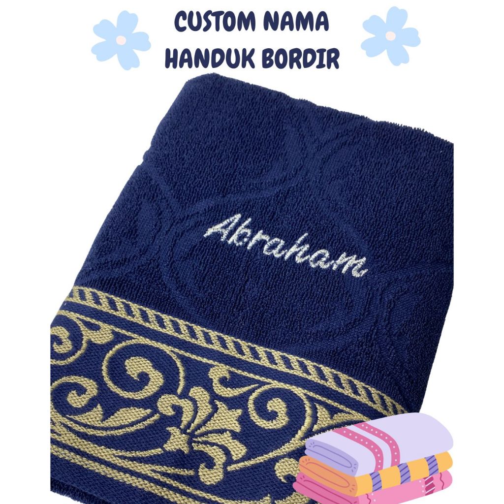 (FREE BORDIR NAMA) CUSTOM HANDUK PREMIUM/ HANDUK TEBAL BAGUS/ KADO PERNIKAHAN