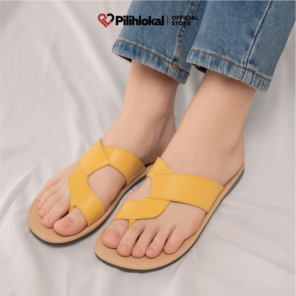 Sendal Santai Jepit Wanita Kekinian Kulit Terbaru 2022 Anti Licin Korean Style Sandal Japit Anak Per
