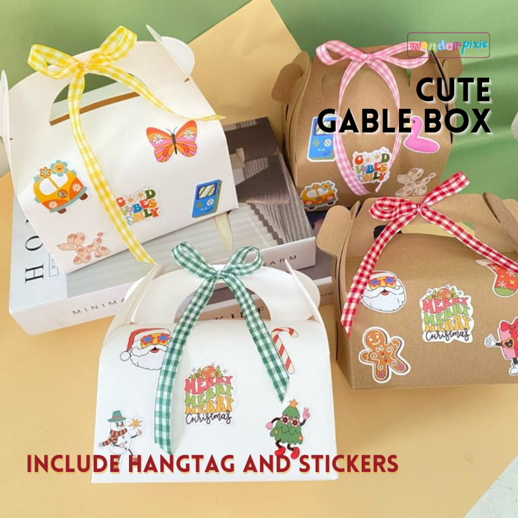 WP - Kotak Gable Box Cute | Packaging Kado, Hampers, Snack Box Aesthetic
