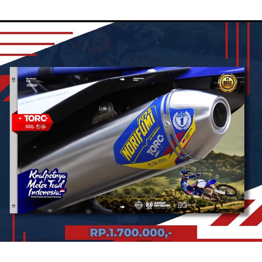 knalpot norifumi torc klx , crf , wr