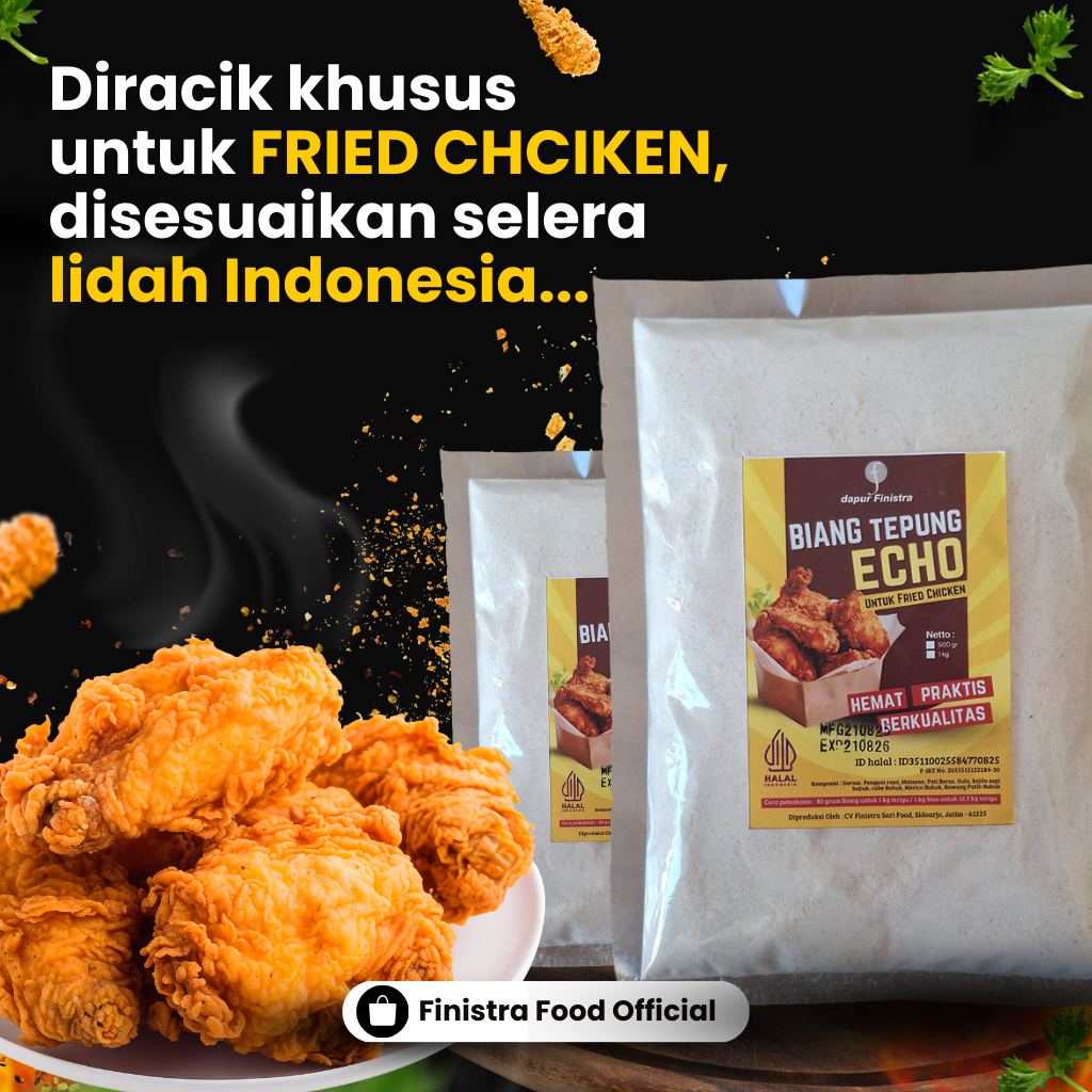 

Tepung Biang Fried Chicken 1 Kg ECHO Dapur Finistra