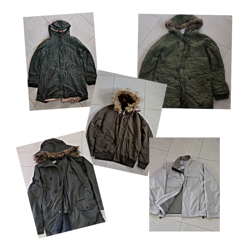 JAKET PARKA, OUTDOOR, ARMY, VINTAGE, TEBAL GORPCORE