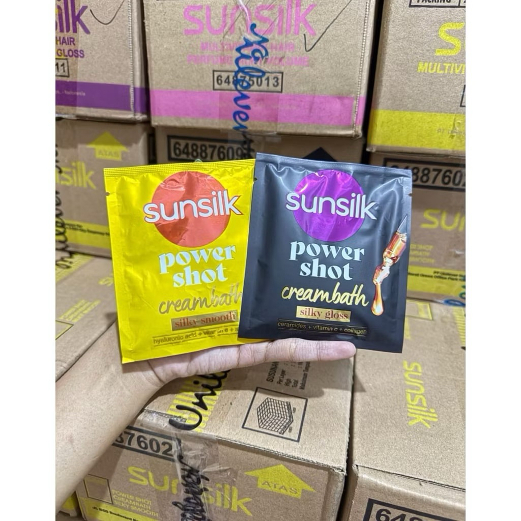 SUNSILK POWER SHOT CREAMBATH SACHET SUNSILK HAIR MASK SUNSILK CREAMBATH SACHET SUNSILK SILKY SMOOTH 