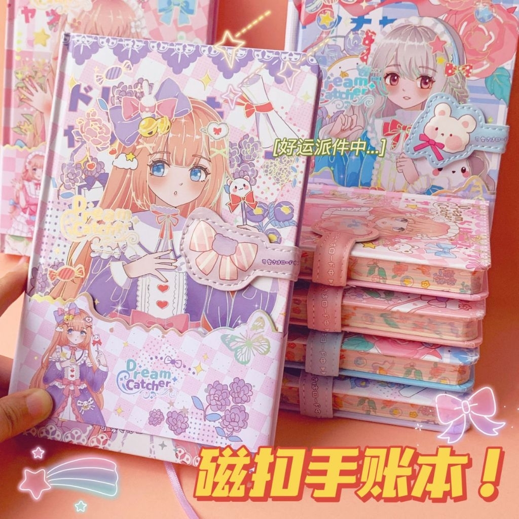 

Buku Journal Diary Aesthetic Agenda Magnetic Notebook A5 Kertas Warna Warni Catatan Cewek