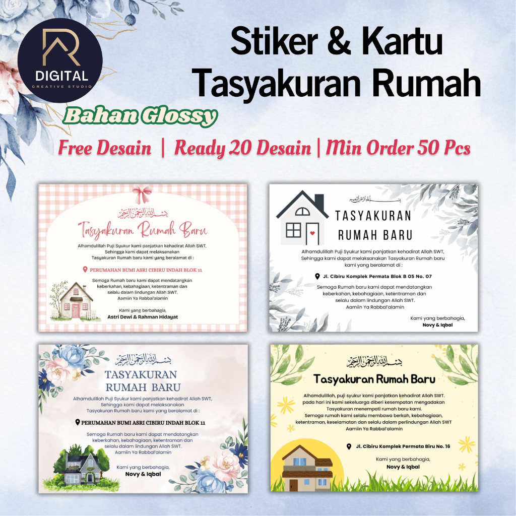 STIKER SYUKURAN RUMAH/STIKER TASYAKURAN RUMAH/LABEL SYUKURAN RUMAH