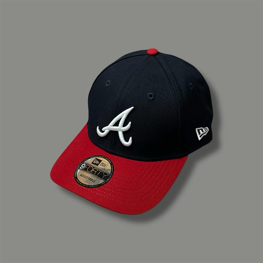 TOPI NEW ERA ORIGINAL THE LEAGUE ATLANTA BRAVES NAVY RED