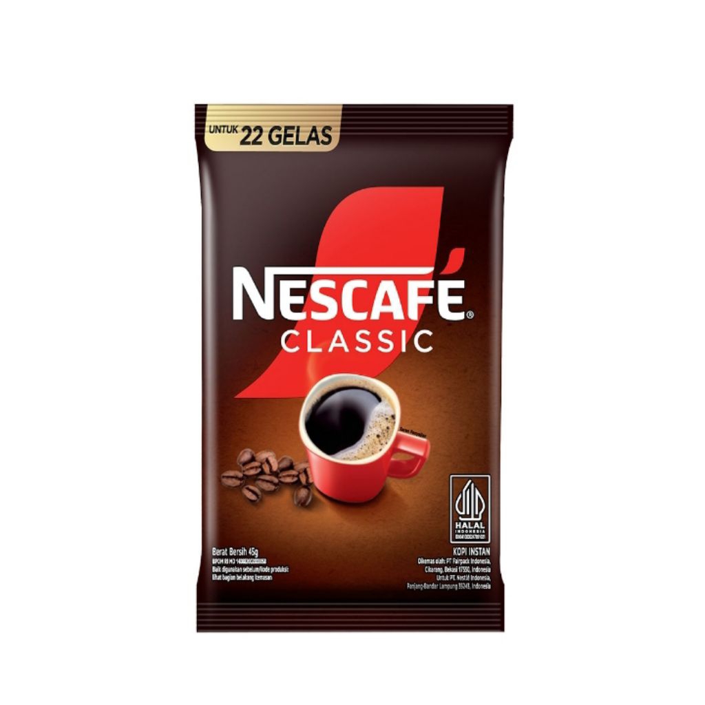 

Nescafe Classic Bag 45 gram / Kopi Klasik