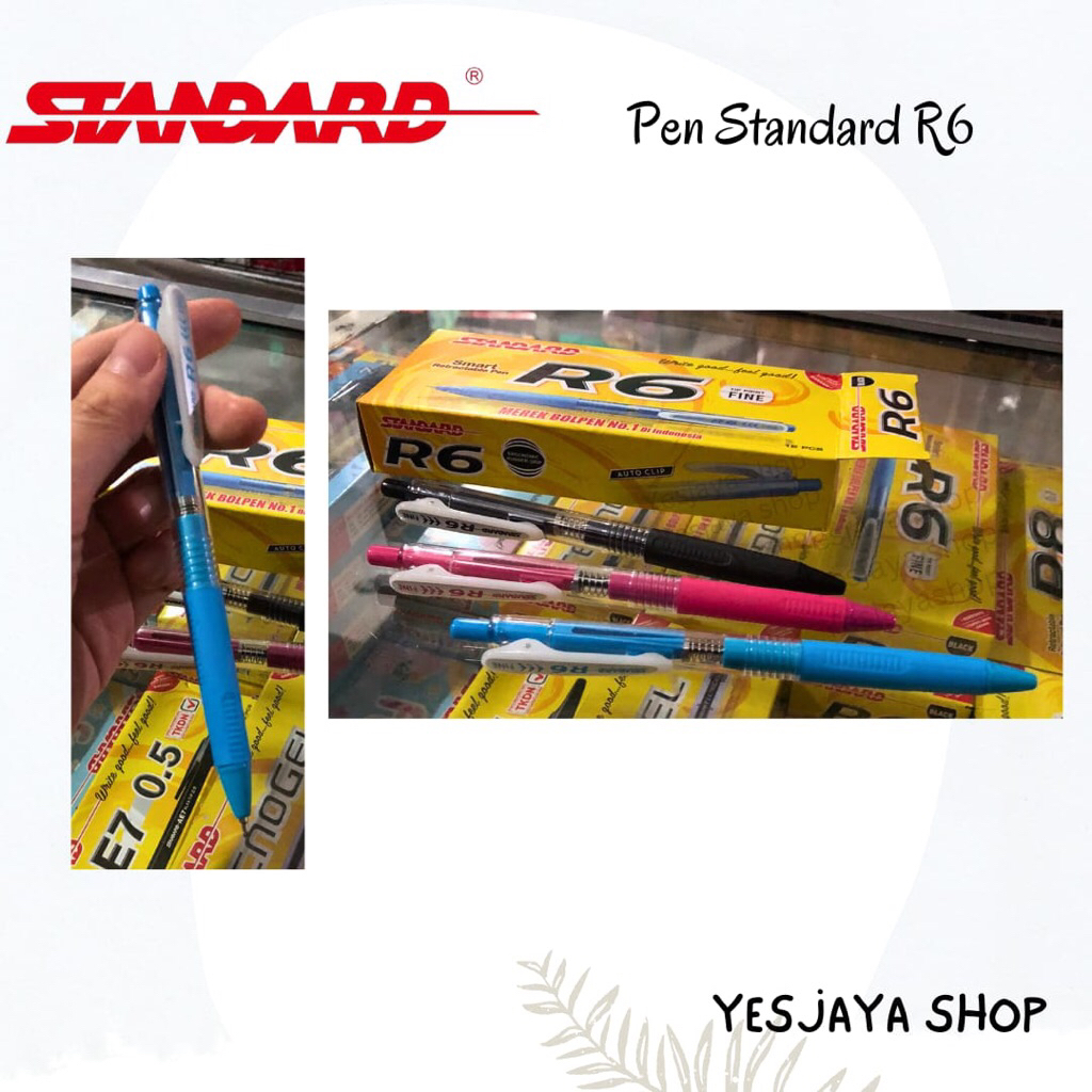 {12 pcs} Pen Standard R6 / Pulpen Standard R6 per lusin / pen standard R6 lusinan / Ballpoint Standa