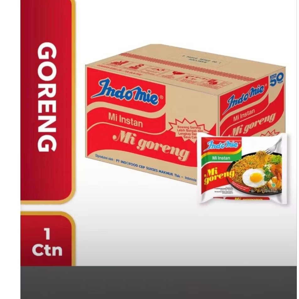 

Indomie Goreng 1 dus (isi 40)