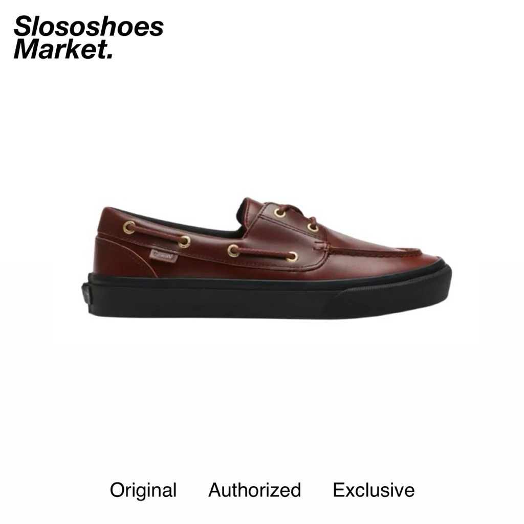 Vans 2 Eyelet - Brown Black Leather