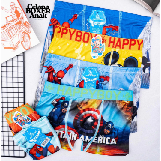 12 PCS ( SATU LUSIN ) CELANA DALAM BOXER ANAK LAKI -LAKI || CELANA DALAM BOXER ANAK LUSINAN || CELAN