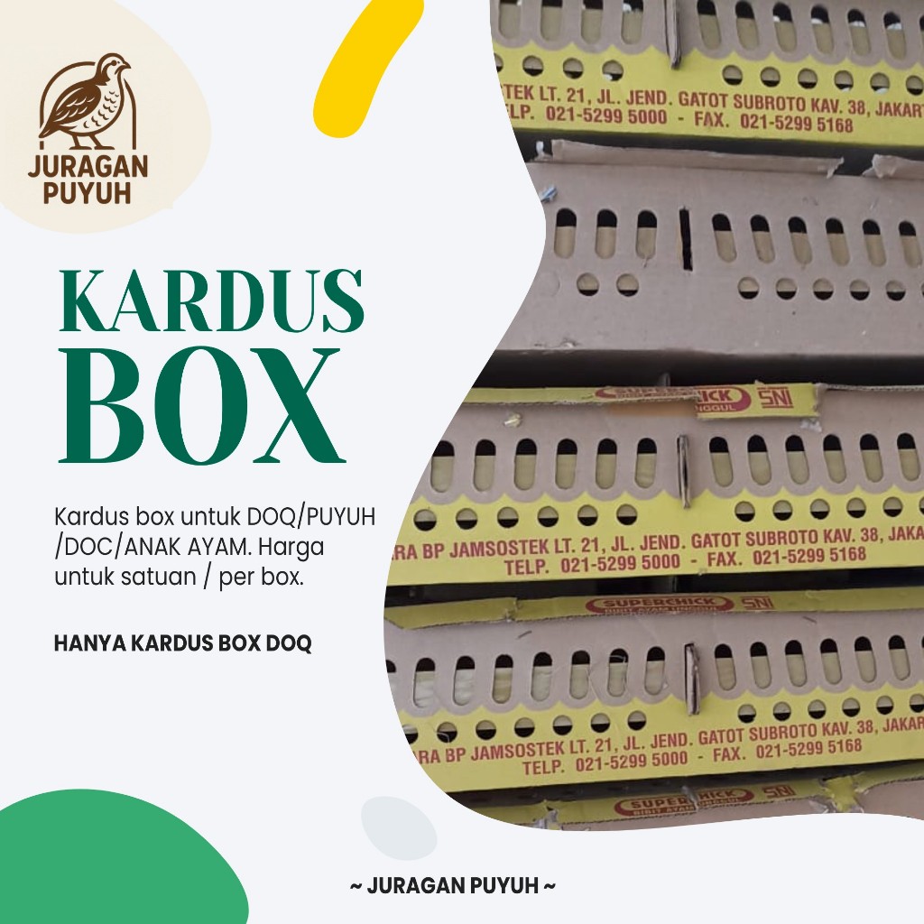 Kardus Box DOQ/Anak Puyuh/DOC/Anak Ayam