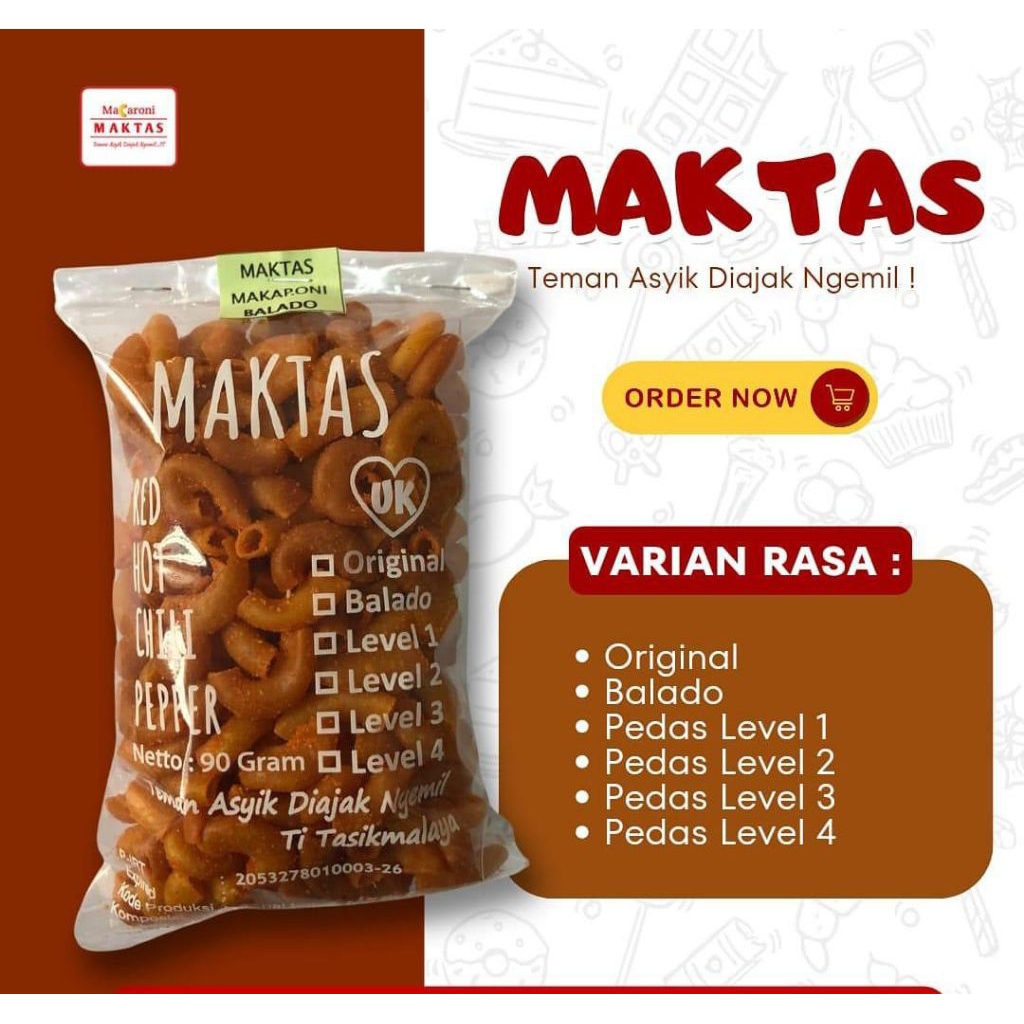 

Maktas makaroni/Makaroni pedas/ 90gram