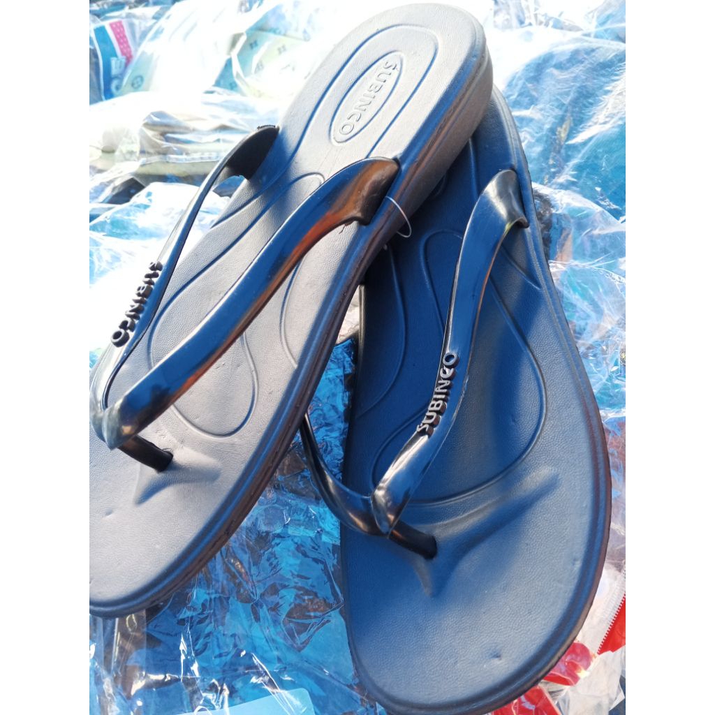 Sandal japit karet hitam/sandal japit wanita ringan /sandal anti air paling murah