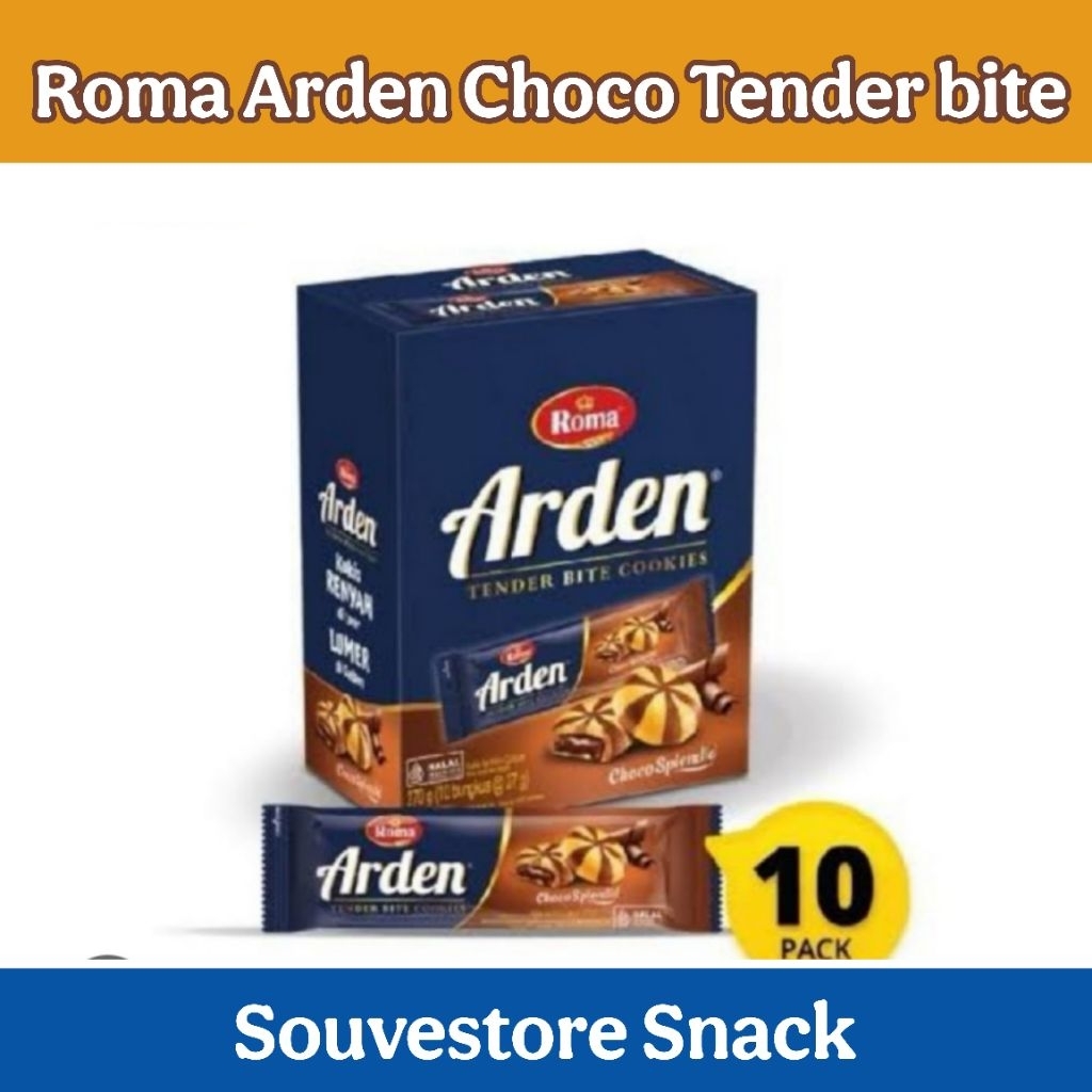 

Roma Arden Tender Choco Biskuit isi Coklat per box isi 10
