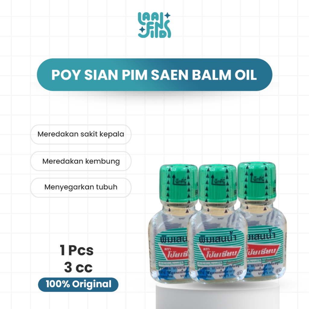 Pim Saen Oil Poy Sian 3cc Minyak Angin Poy Sian Thailand Original Poy Sian Oil