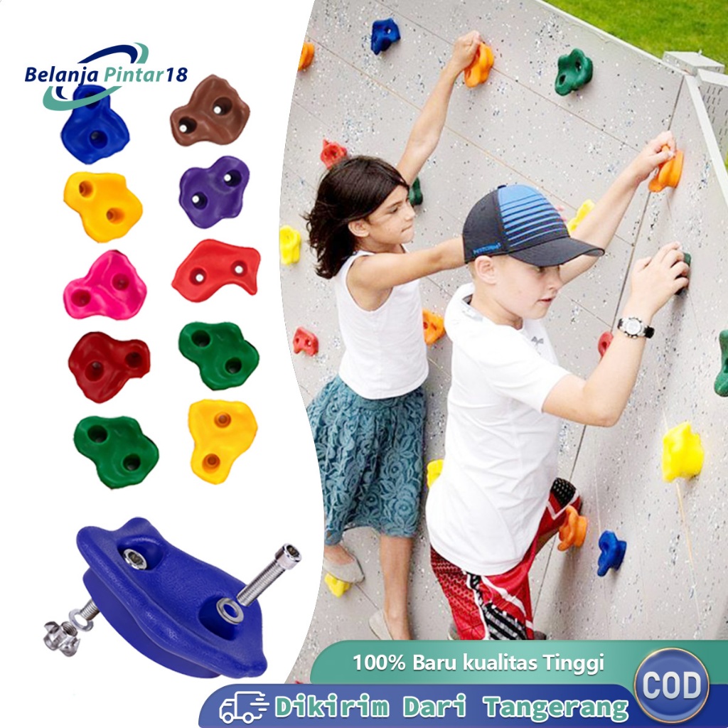 10pcs Point Panjat Tebing Anak Poin Pemanjat Tebing Climbing Holds Anak Dengan Baut Papan Kayu