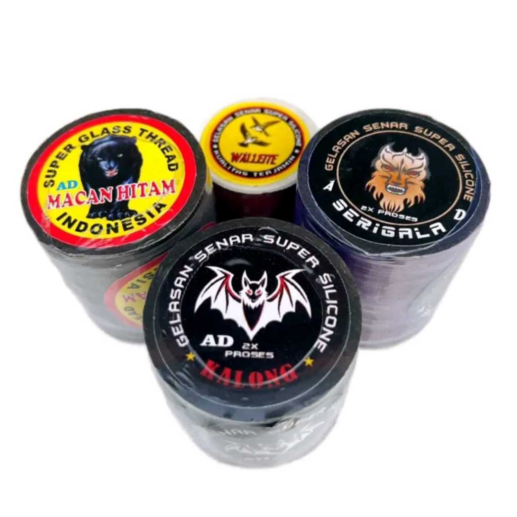 1pcs Gelasan Layangan Serigala Wallet Macan Hitam Matot Mati Total Kuat Tajam Aman Jepret Langlayang