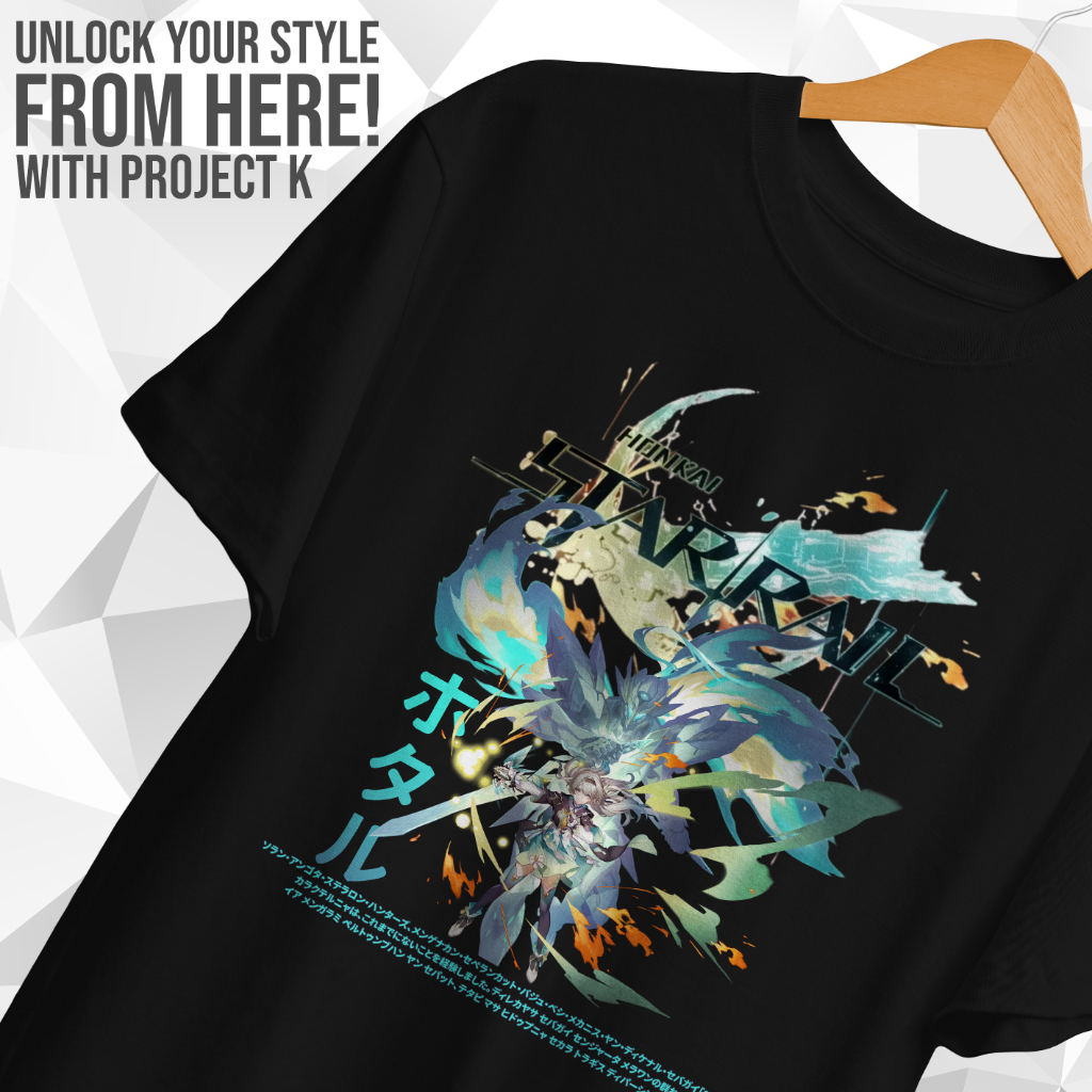 PROJECT K -  T-SHIRT KAOS DISTRO PRIA WANITA DEWASA | HOTARUN FIREFLY HONKAI STAR RAILS V1 KAOS ANIM