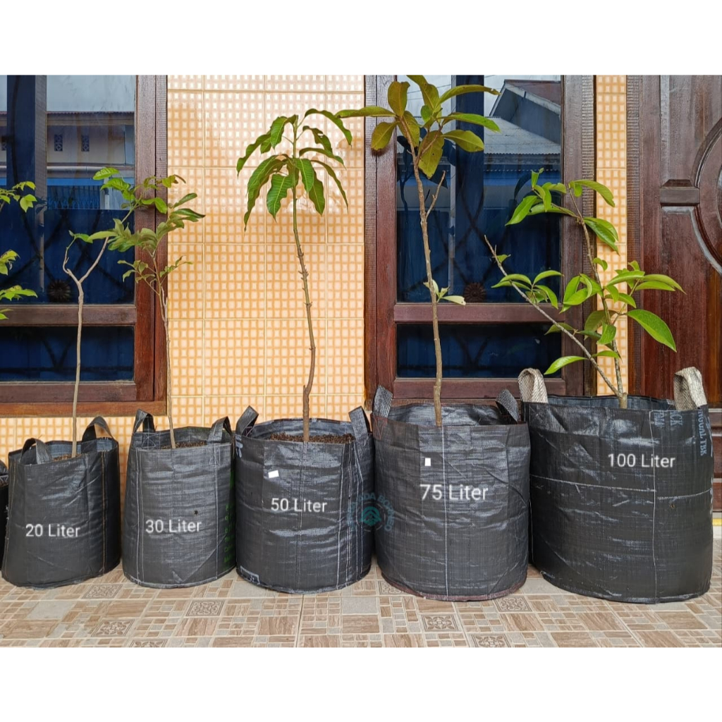 Planter Bag Bulat Uk 100 LIter Hitam Pot Tanaman