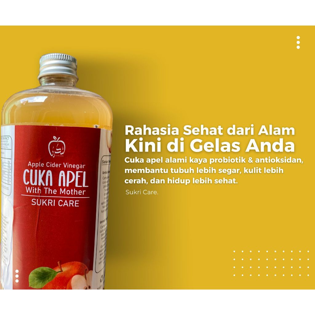 

SukriCare Cuka Apel 500 ml -With The Mother`s Apple Cider Vinegar Original