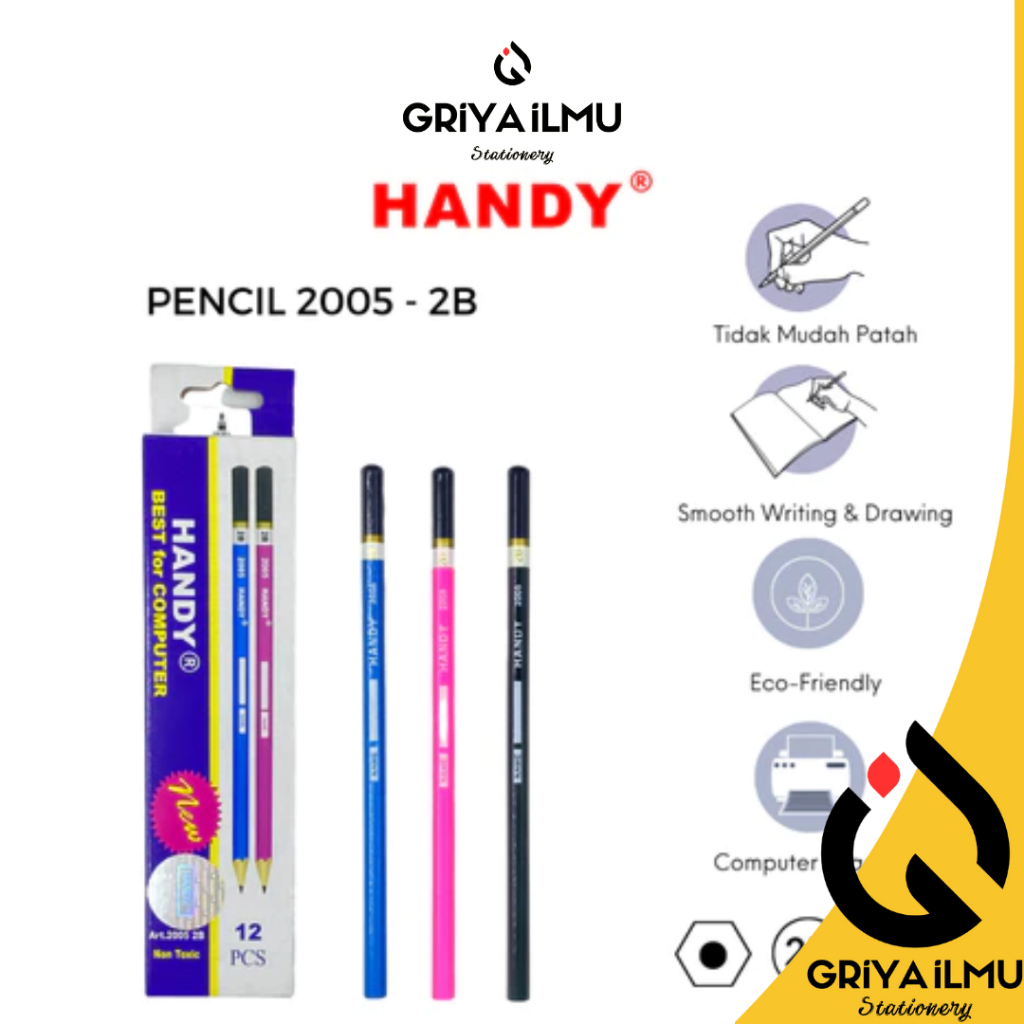

1PACK| Pensil HANDY 2B H-2005 (023095)