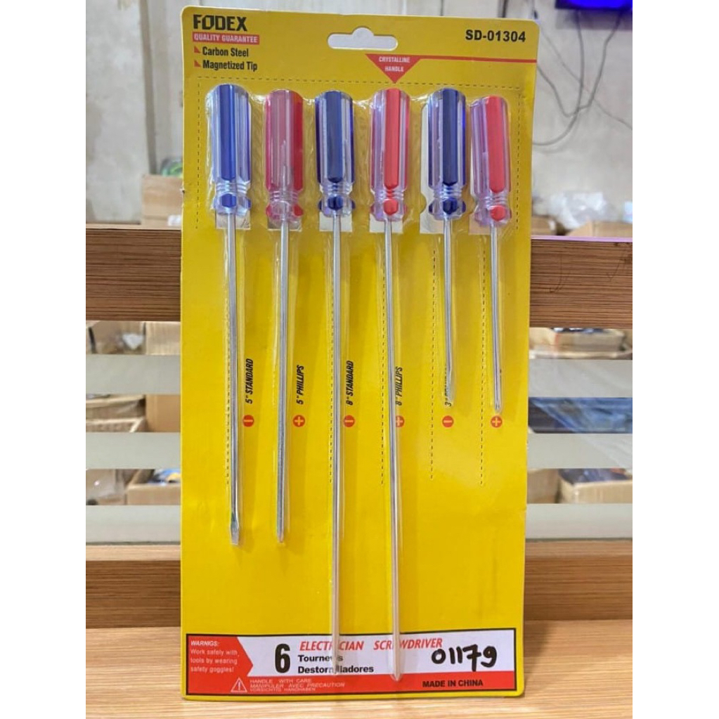 01179 Obeng Set 6 pcs Obeng Setting Karburator Obeng Radio - Obeng Setting Amerika Kecil Kurus Panja