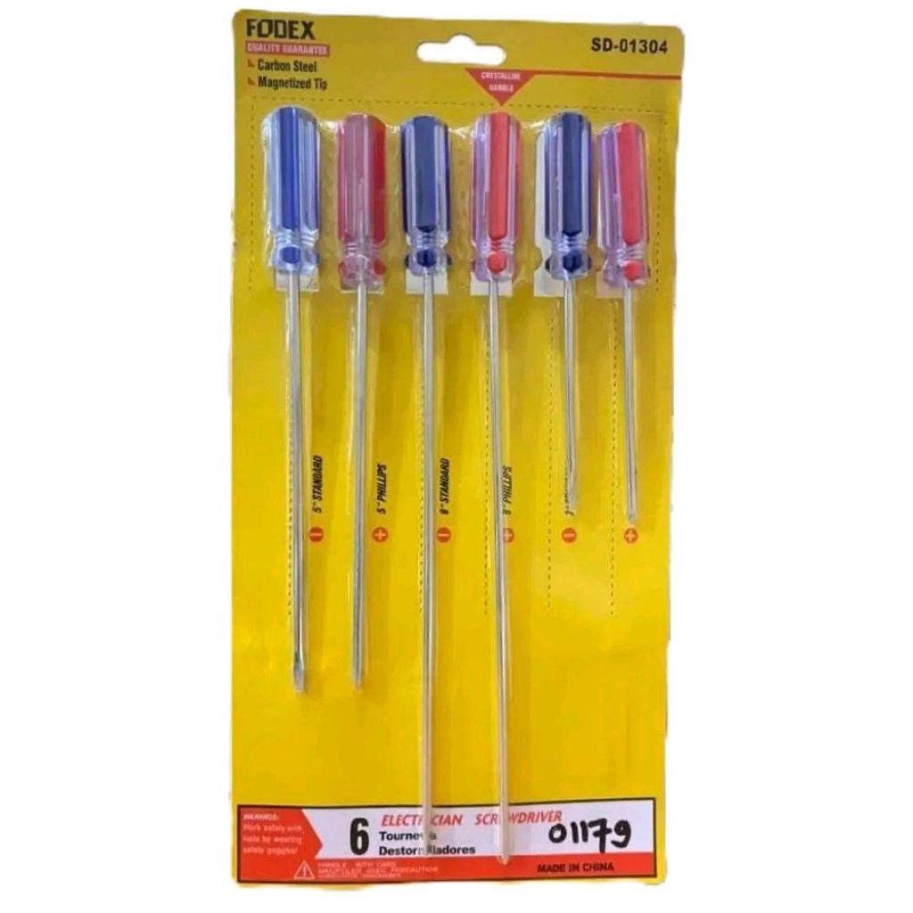 01179 Obeng Set 6 Pcs Obeng Setting Karburator Obeng Radio - Obeng Setting Amerika Kecil Kurus Panja