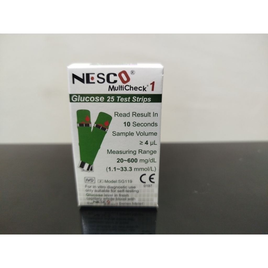 Paket Grosir Nesco Blood Glucose 25 strip Nesco Gula Darah 25 stick / 25 stik - Multicheck 1