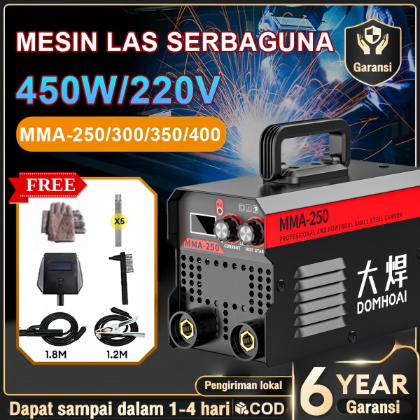 DOMHOAI Alat Las Listrik Portable Mini 250W - Praktis, Ringan, Cocok untuk Pemula & Hobi