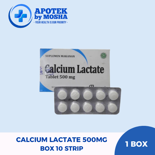 CALCIUM LACTATE 500 MG BOX 10 STRIP