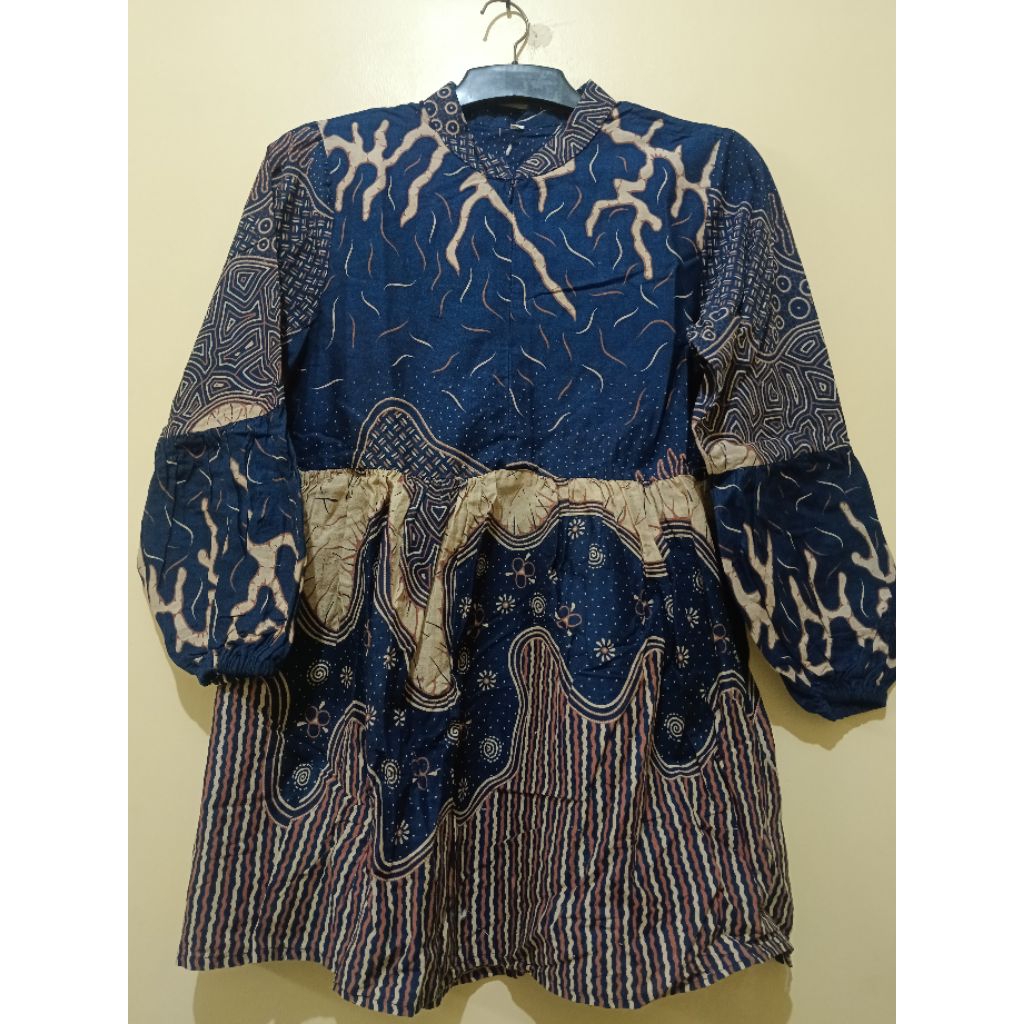 Batik Wood Navy Motif (Baca Deskripsi Ya)