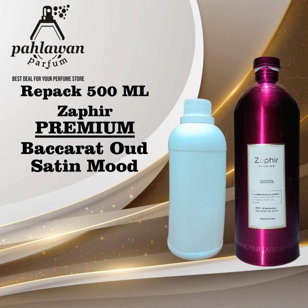 Baccarat Oud Satin Mood Parfarome Premium 500ml Murni Bibit Tidak Segel